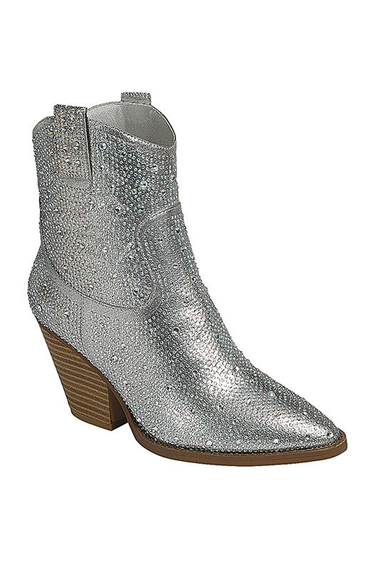 Casual Rhinestone Western Boots