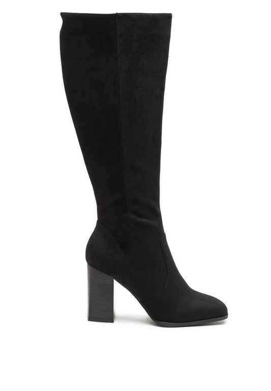 Madman Stretch High Heel Velvet Boot